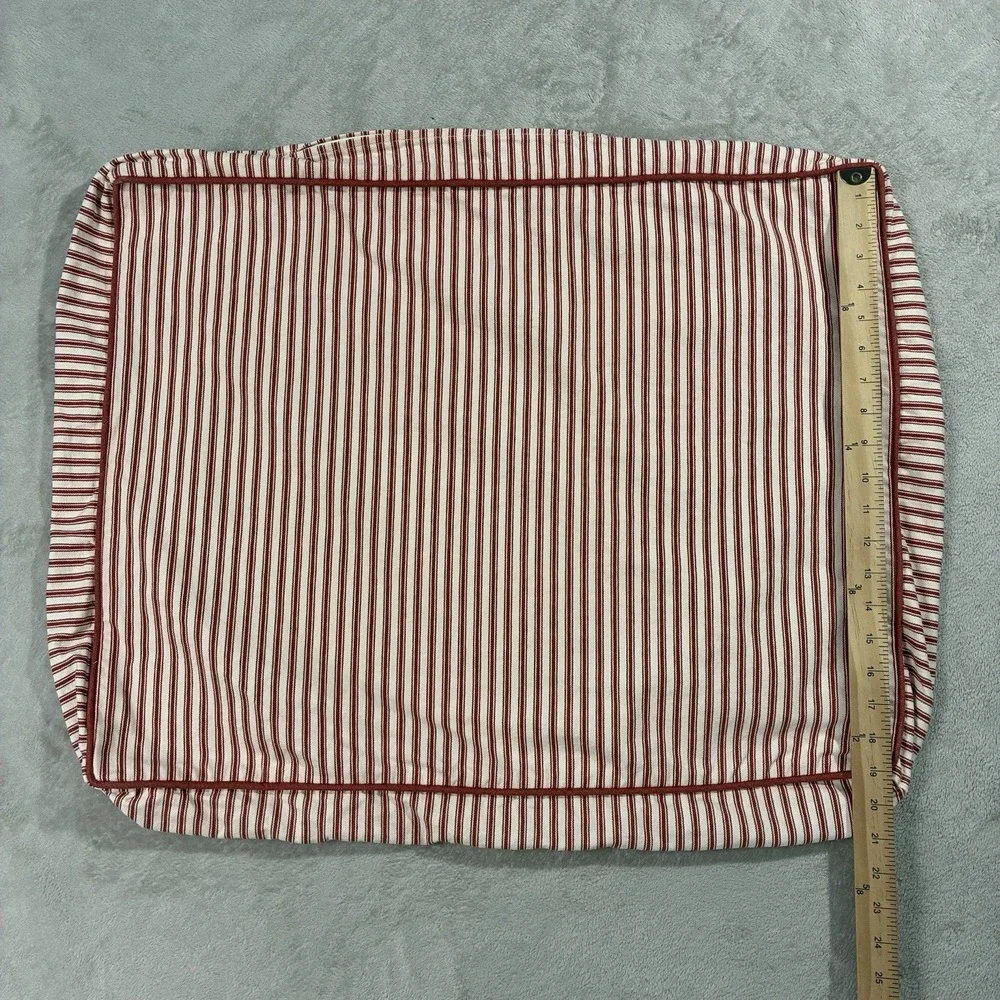 Restoration Hardware Cotton Pillow Cushion Covers Red White Modern Farmhouse